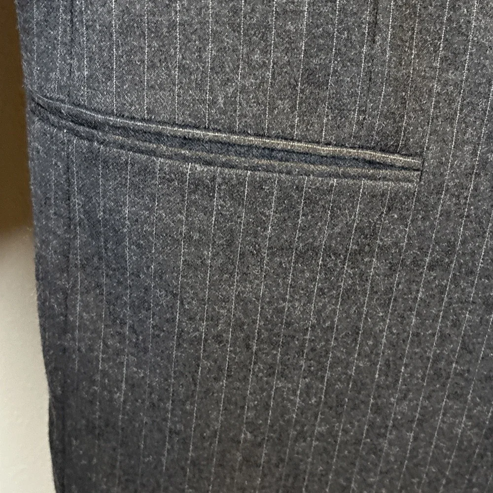 Pinstripe 100% Wool Sport Coat Jacket Charcoal Gray Francesco Maiolo‎ NY Rome
